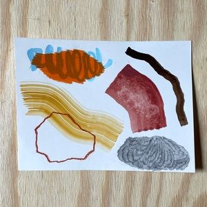 Mixed media abstract art